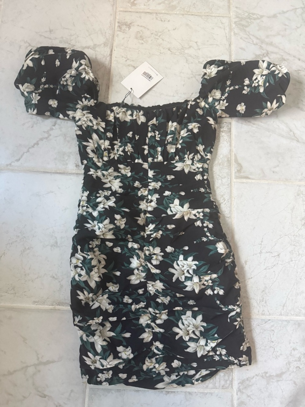 Hello Molly Black Floral Off-Shoulder Mini Dress - Picture 2 of 4